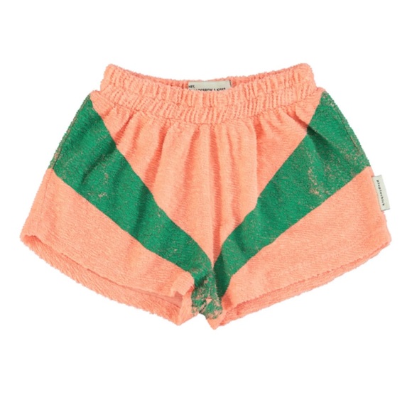 Other - Piupiuchick Peach and Green Terry Cloth Shorts